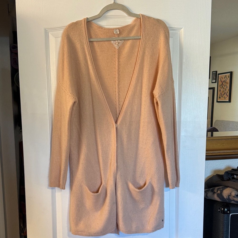 By Timo super soft angora wool Open-Front Cardigan